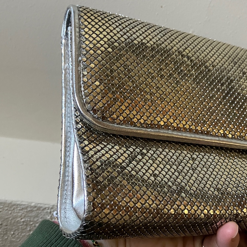 Whiting & Davis Silver Mesh Chain Clutch - Silver - Picture 13 of 14
